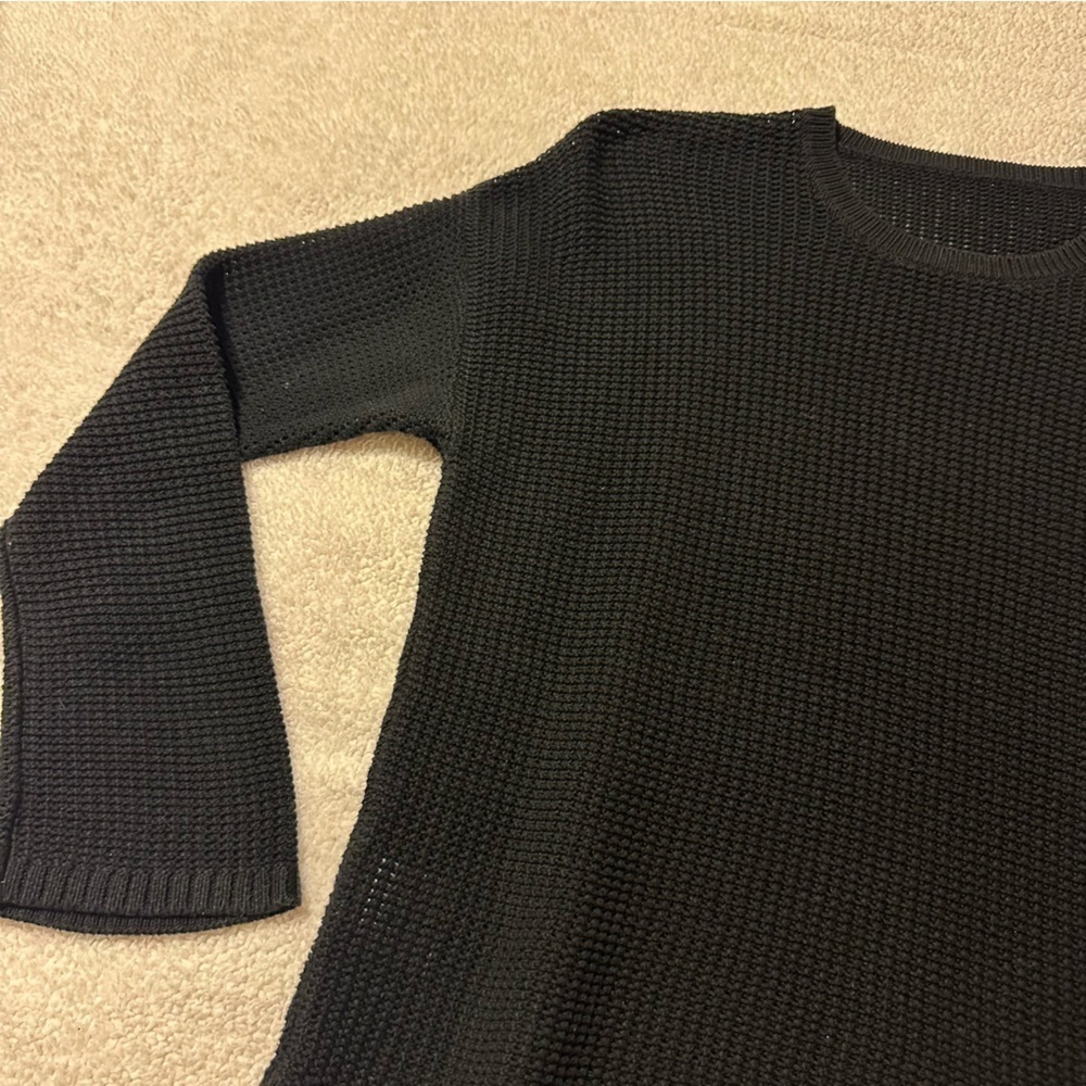 Lululemon Black Easy Embrace Long Sleeve Open Knit Sweater - Picture 12 of 15